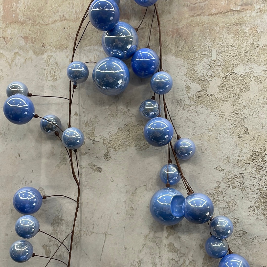 Periwinkle Pearl Branch Ball Garland N222829