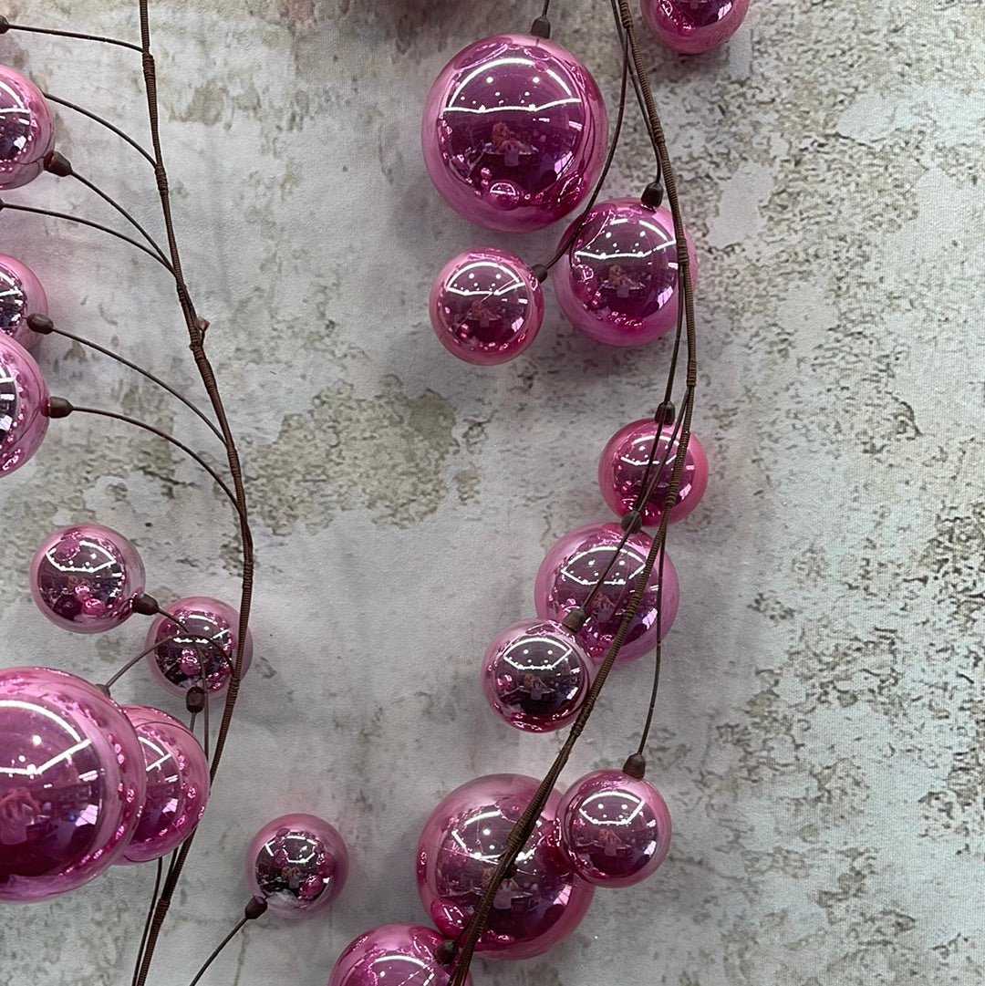 Pink Pearl Branch Ball Garland N222879