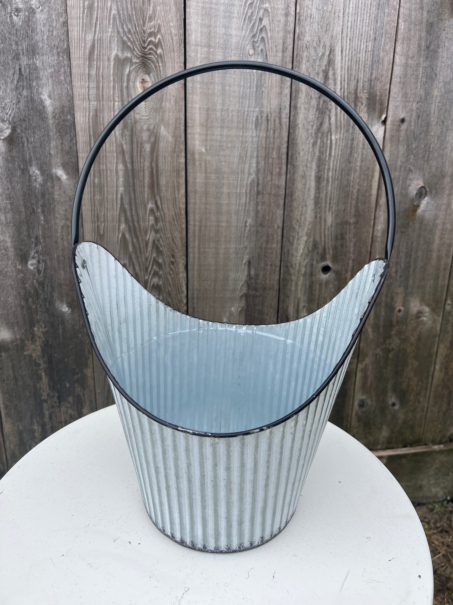 Galvanized Bucket Planter
