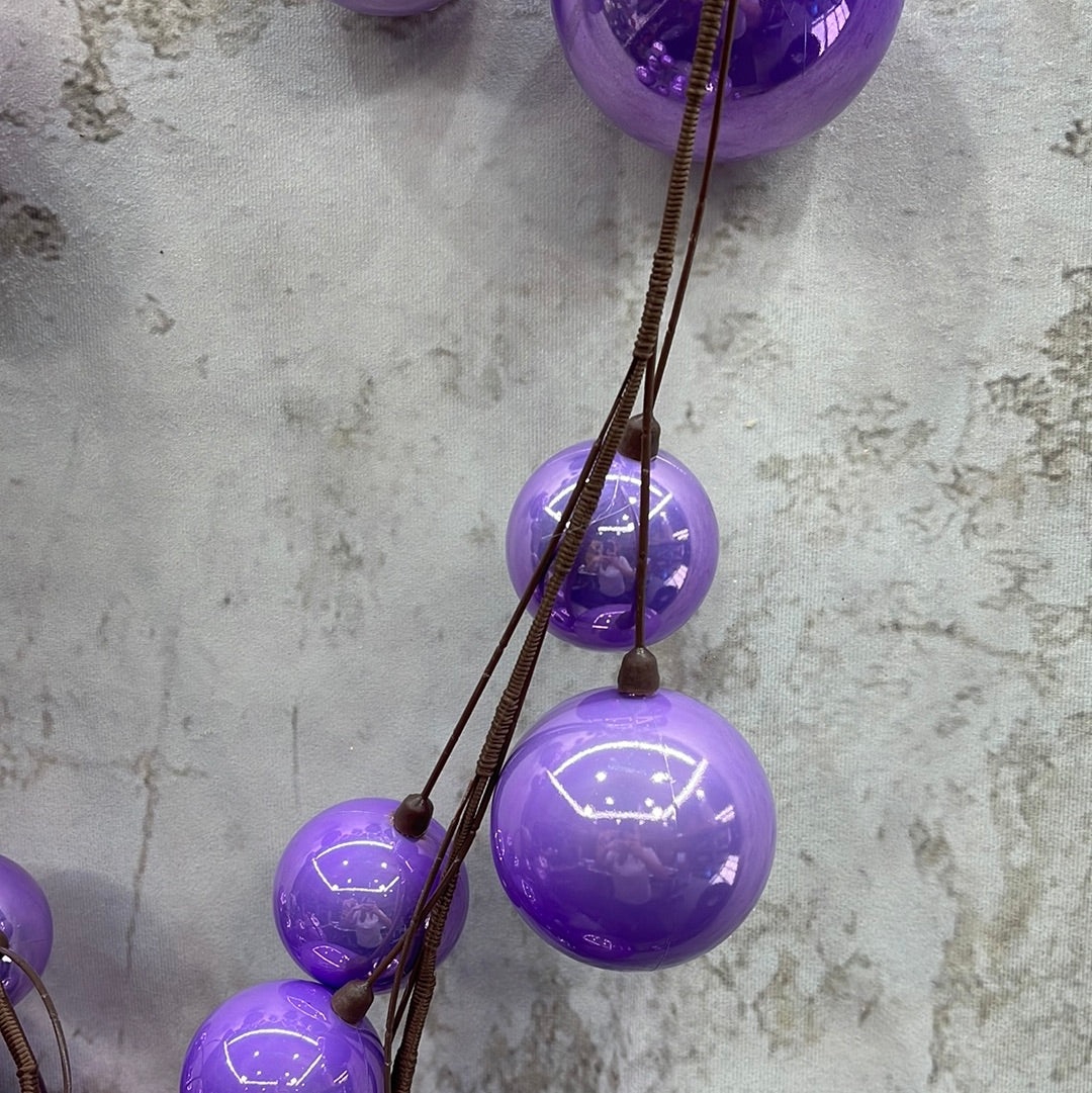 Lavender Pearl Branch Ball Garland N222886