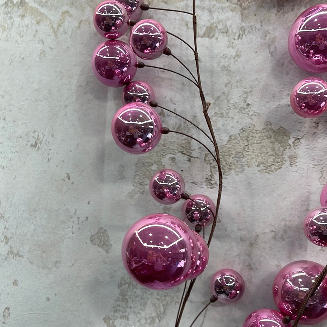 Pink Pearl Branch Ball Garland N222879
