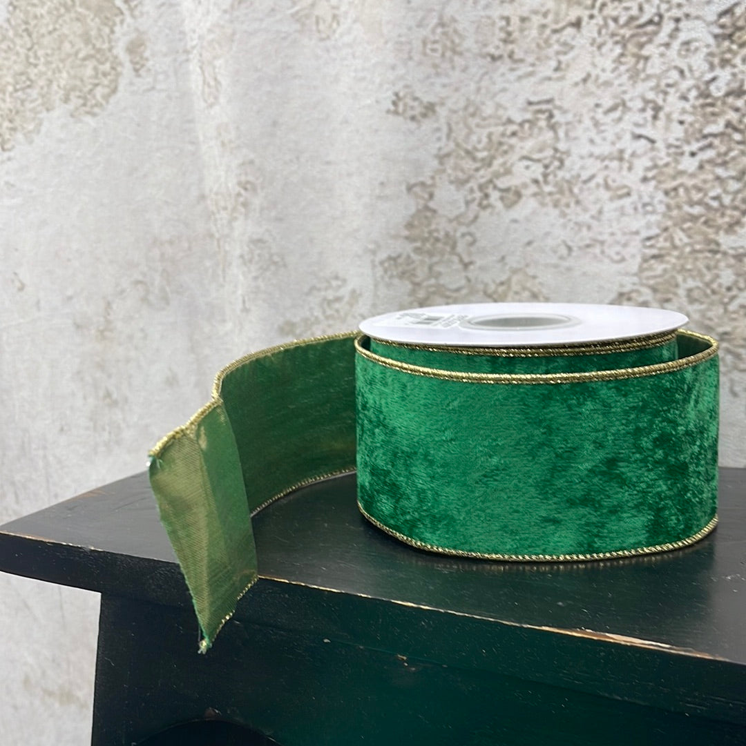 Velvet Plush Holiday Metallic Backed Wired Edge 94209W
