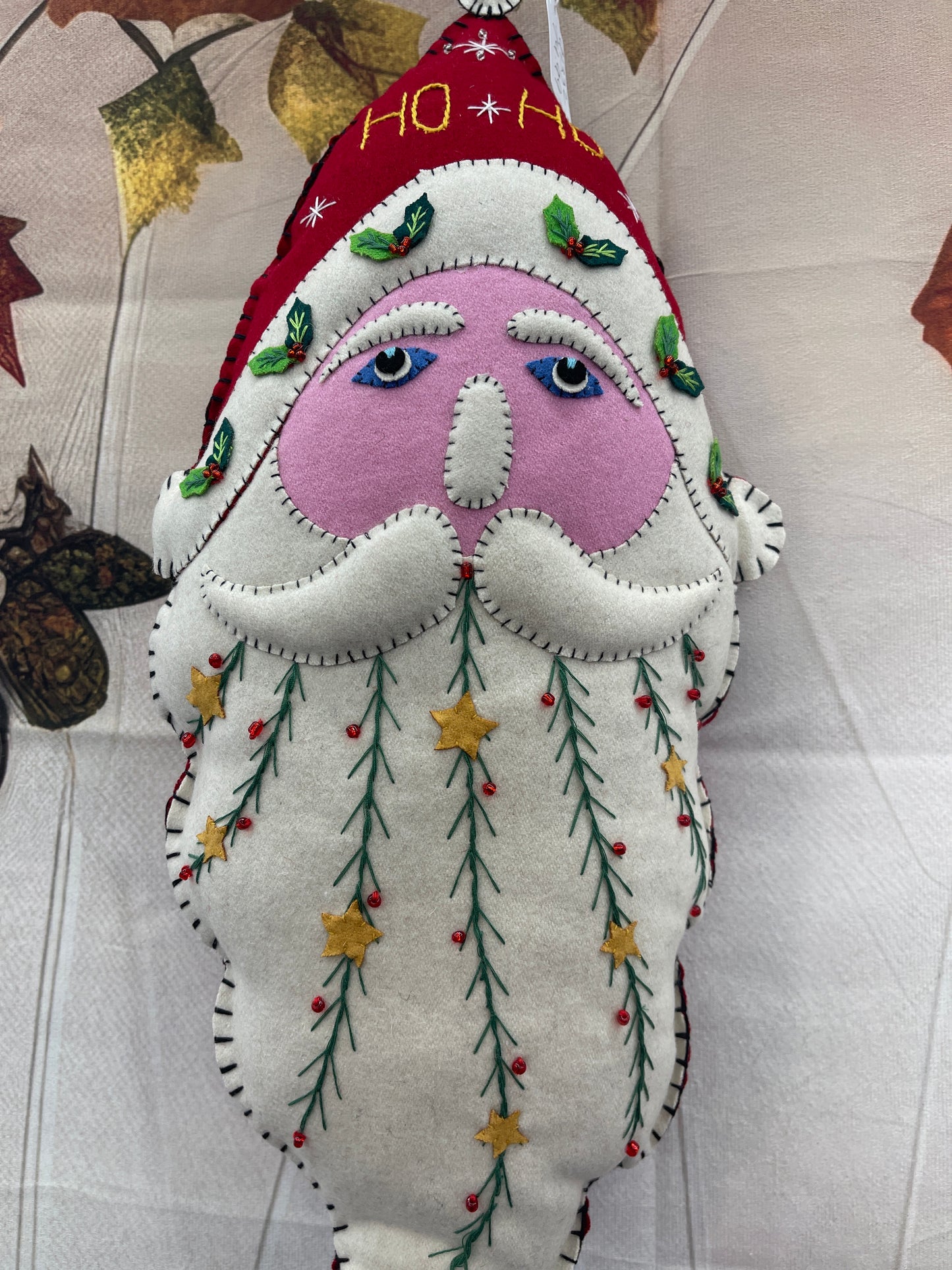 Santa Pillow W/Red Cap 91334