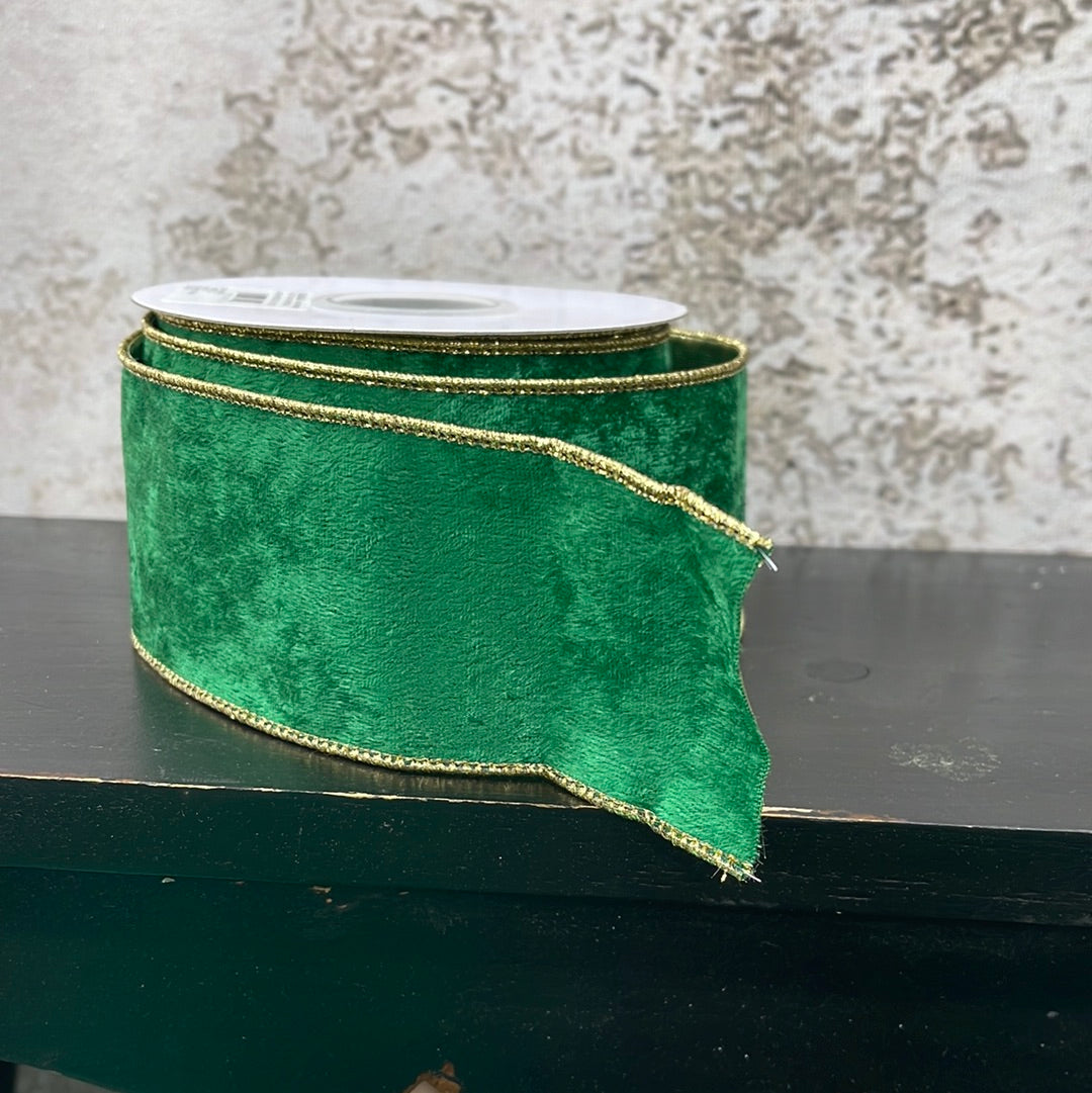 Velvet Plush Holiday Metallic Backed Wired Edge 94209W