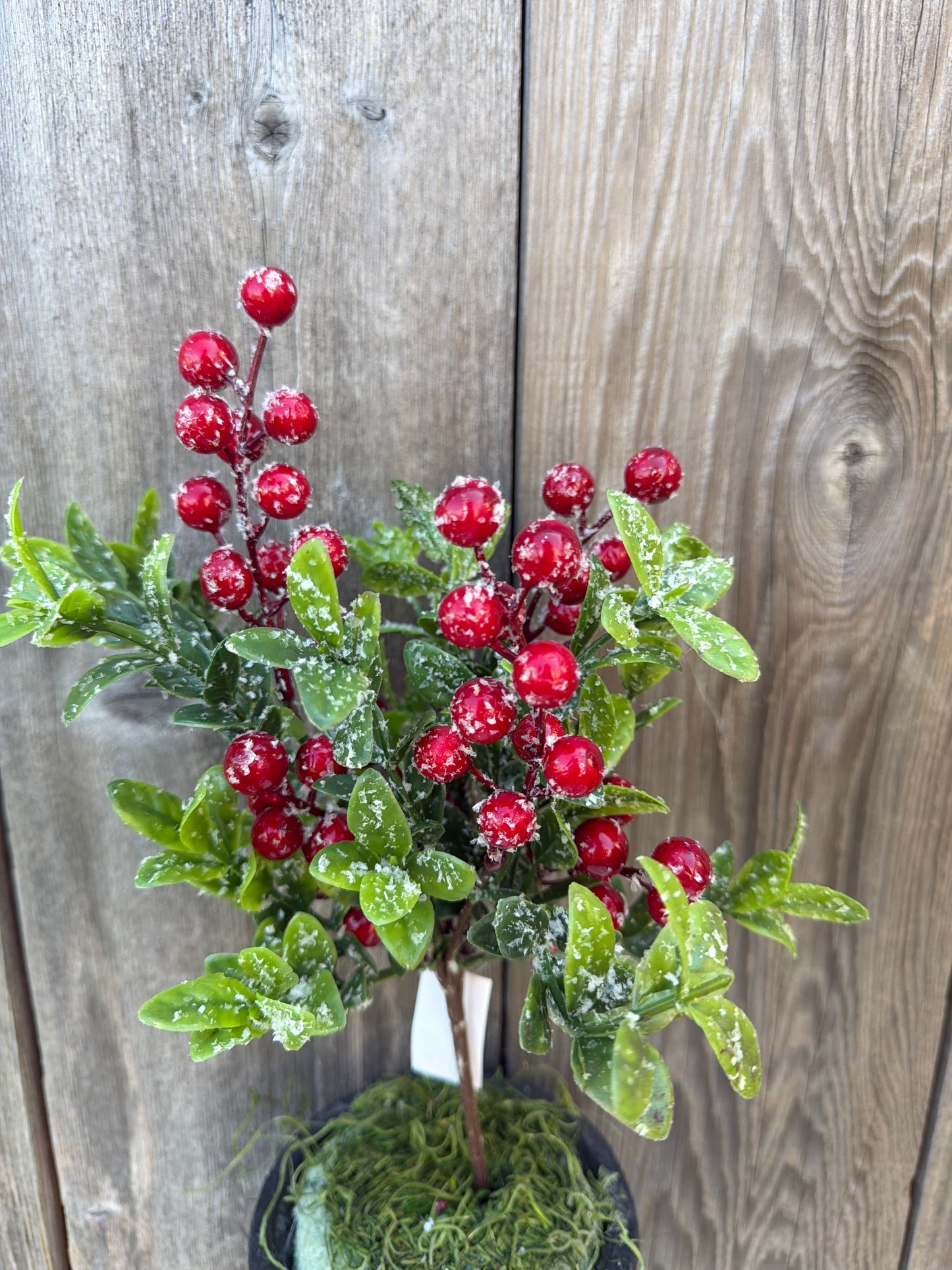PLASTIC LEAF BERRY BUSH 85408