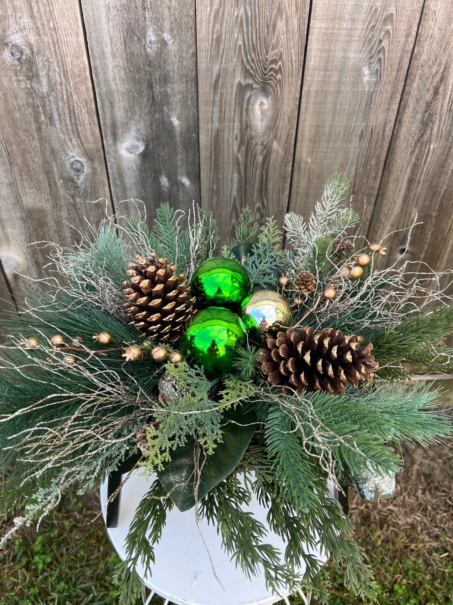 Green and Gold Centerpiece