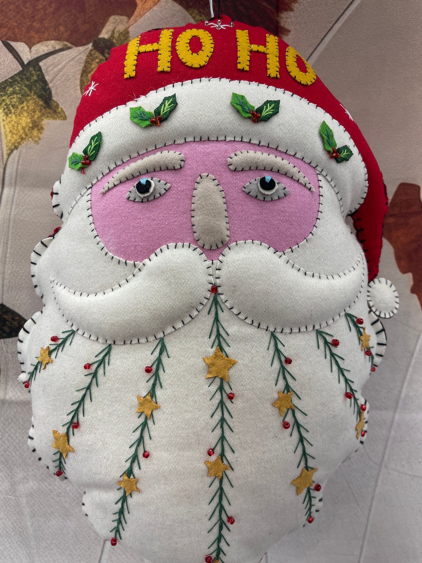 Santa Pillow W/Red Cap 91332