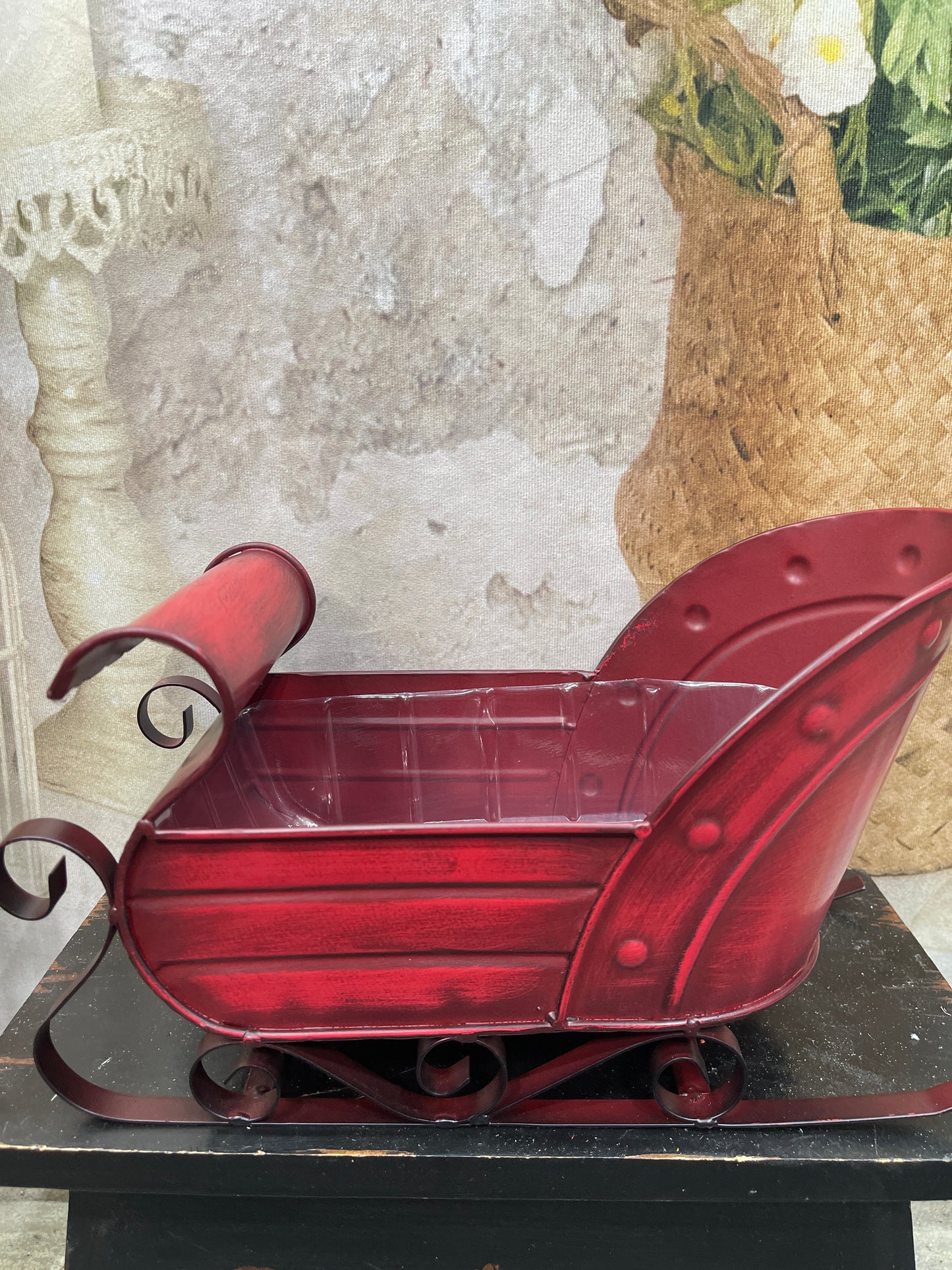 Ant Red Sleigh Planter 50883