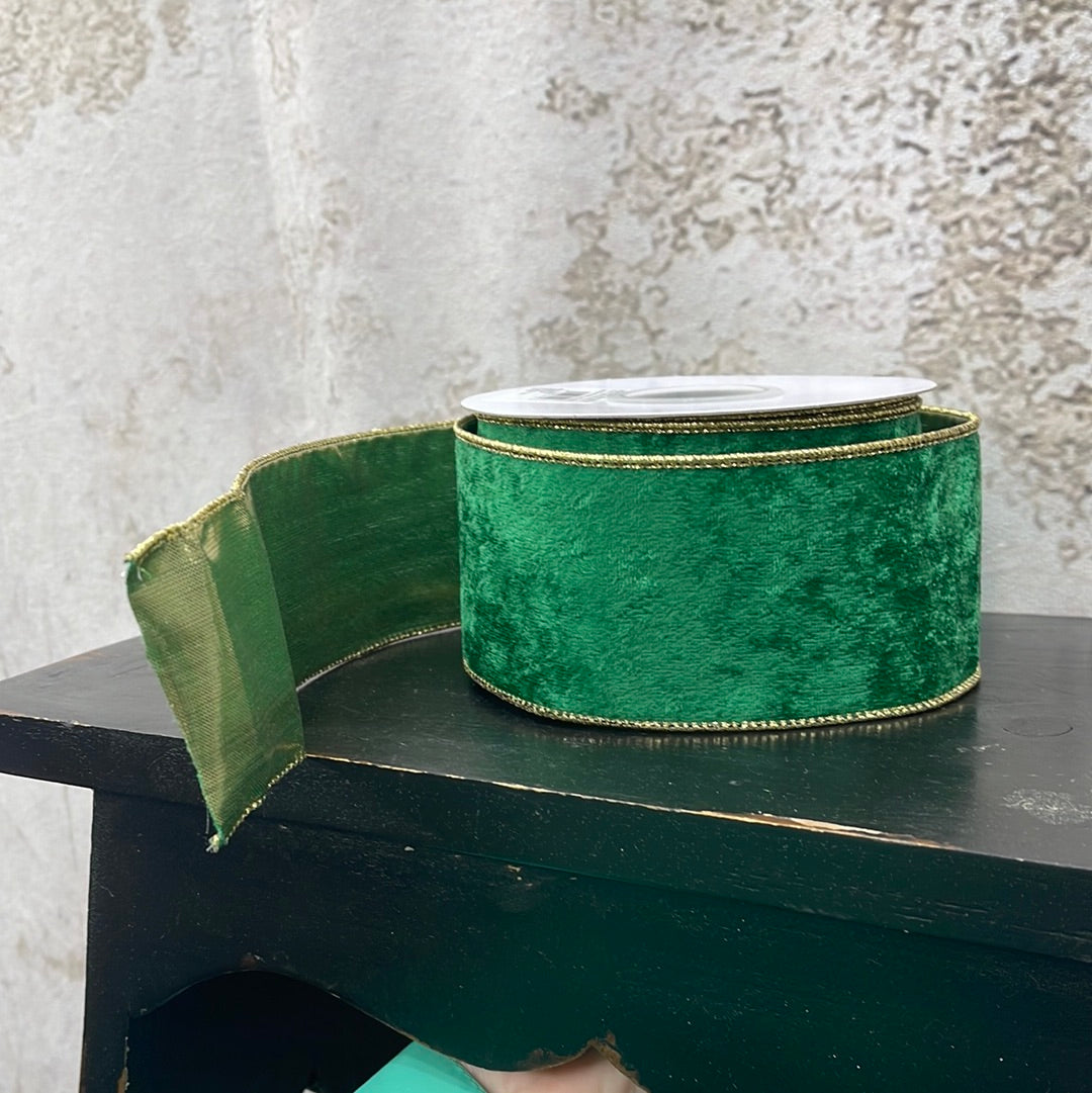 Velvet Plush Holiday Metallic Backed Wired Edge 94209W