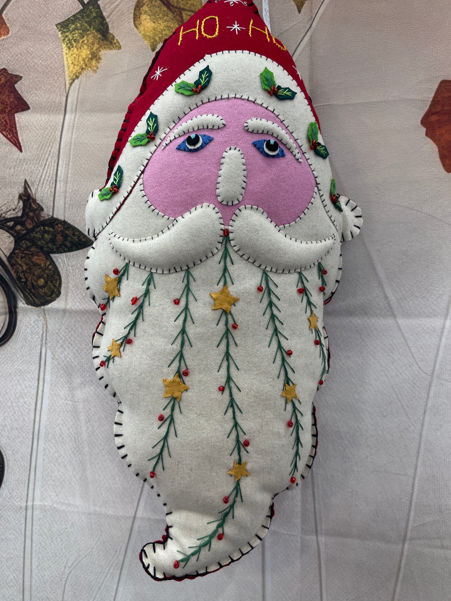Santa Pillow W/Red Cap 91334
