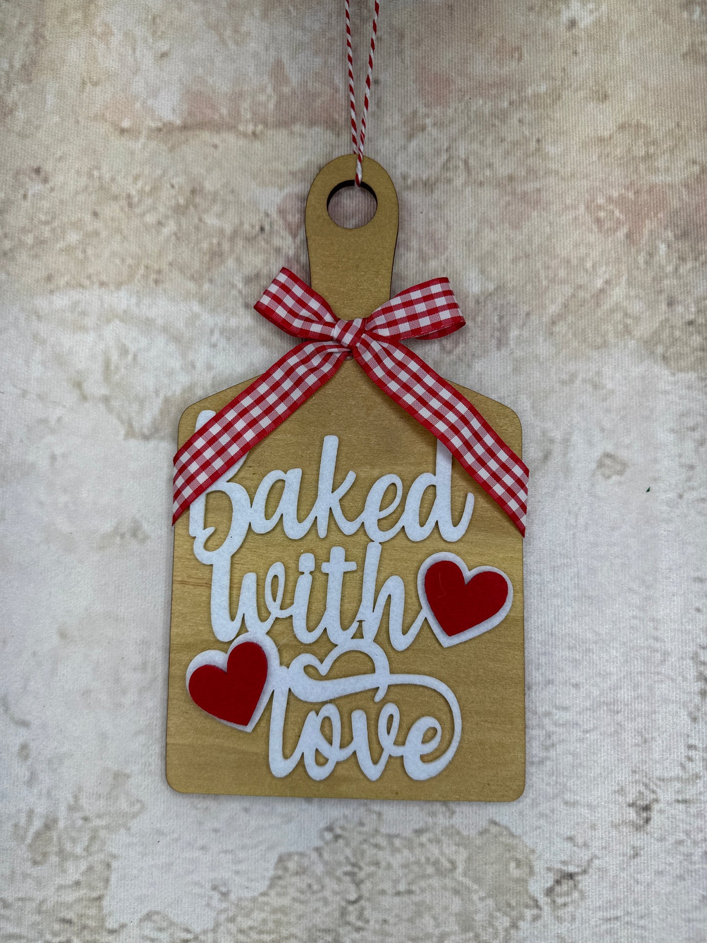 Orn Chopboard Baked w Love 85600RDWT