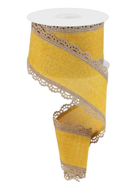 LACE EDGE ROYAL BURLAP 2.5"X10YD RGA15428M