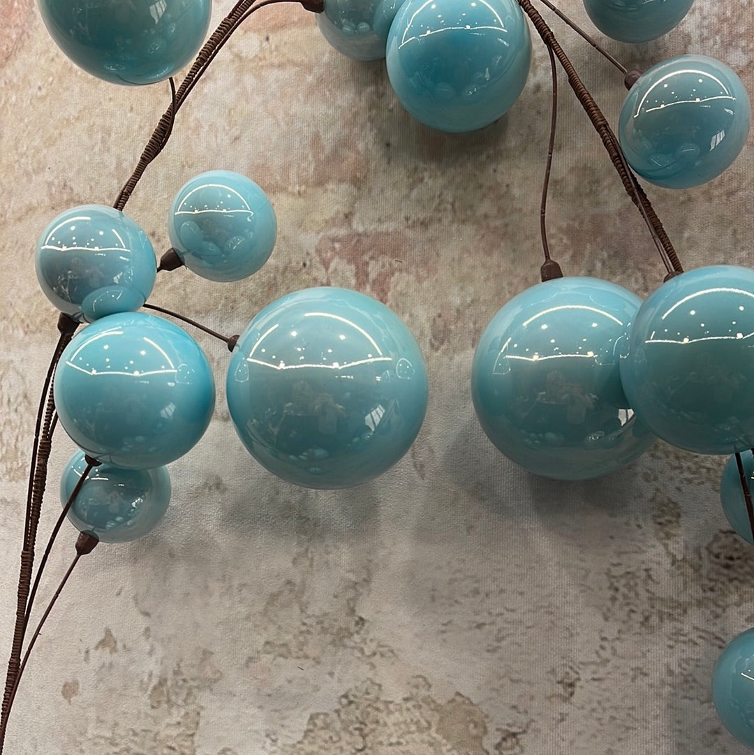 Baby Blue Pearl Branch Ball Garland N222832