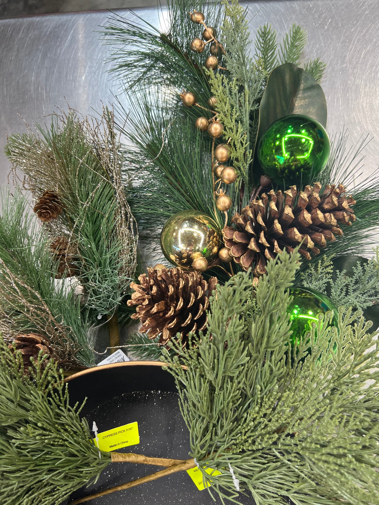 Green and Gold Centerpiece