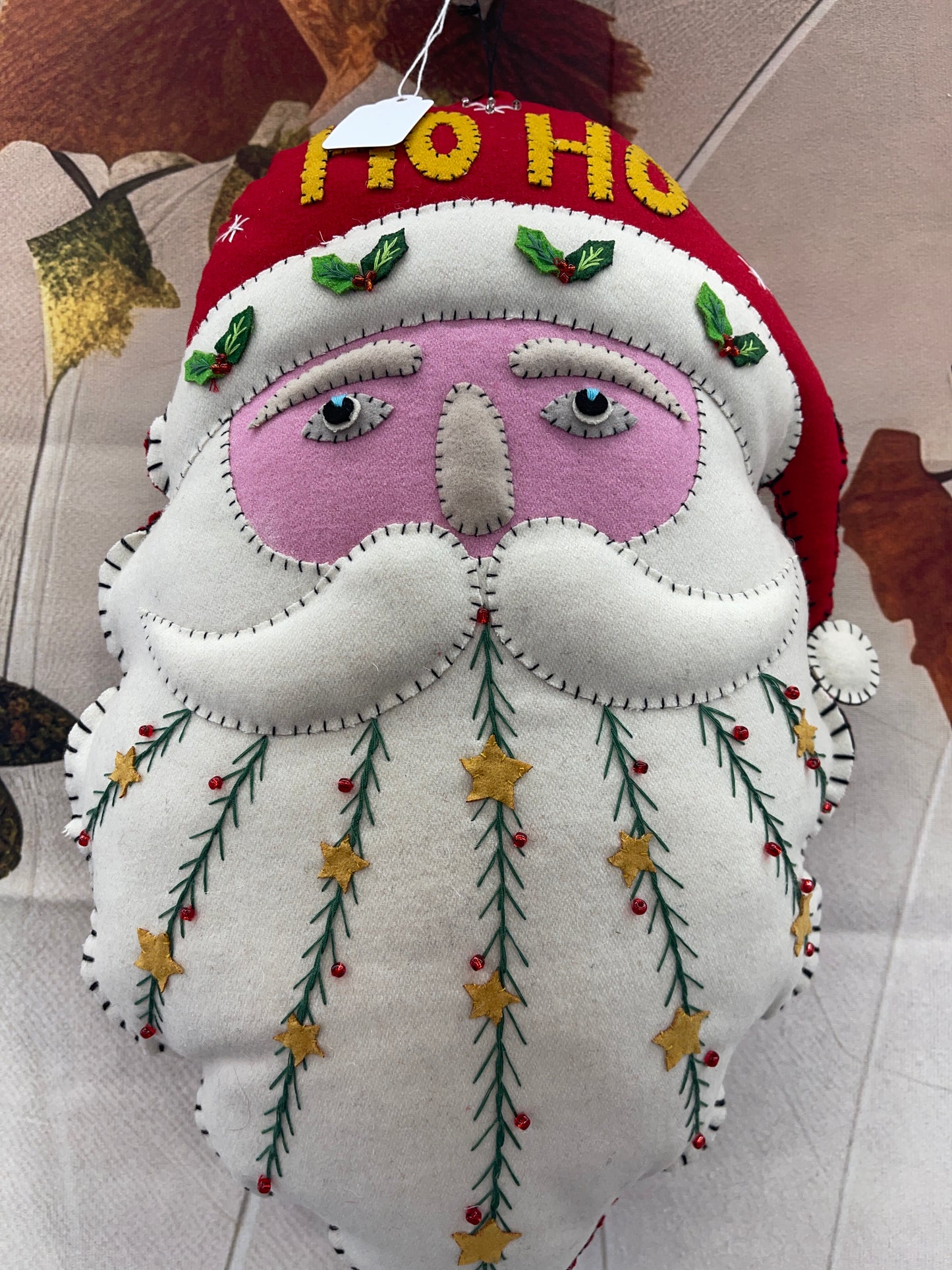 Santa Pillow W/Red Cap 91332