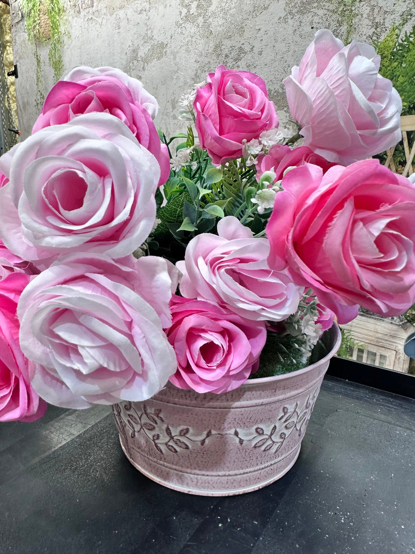 Pink Rose Centerpiece Kit