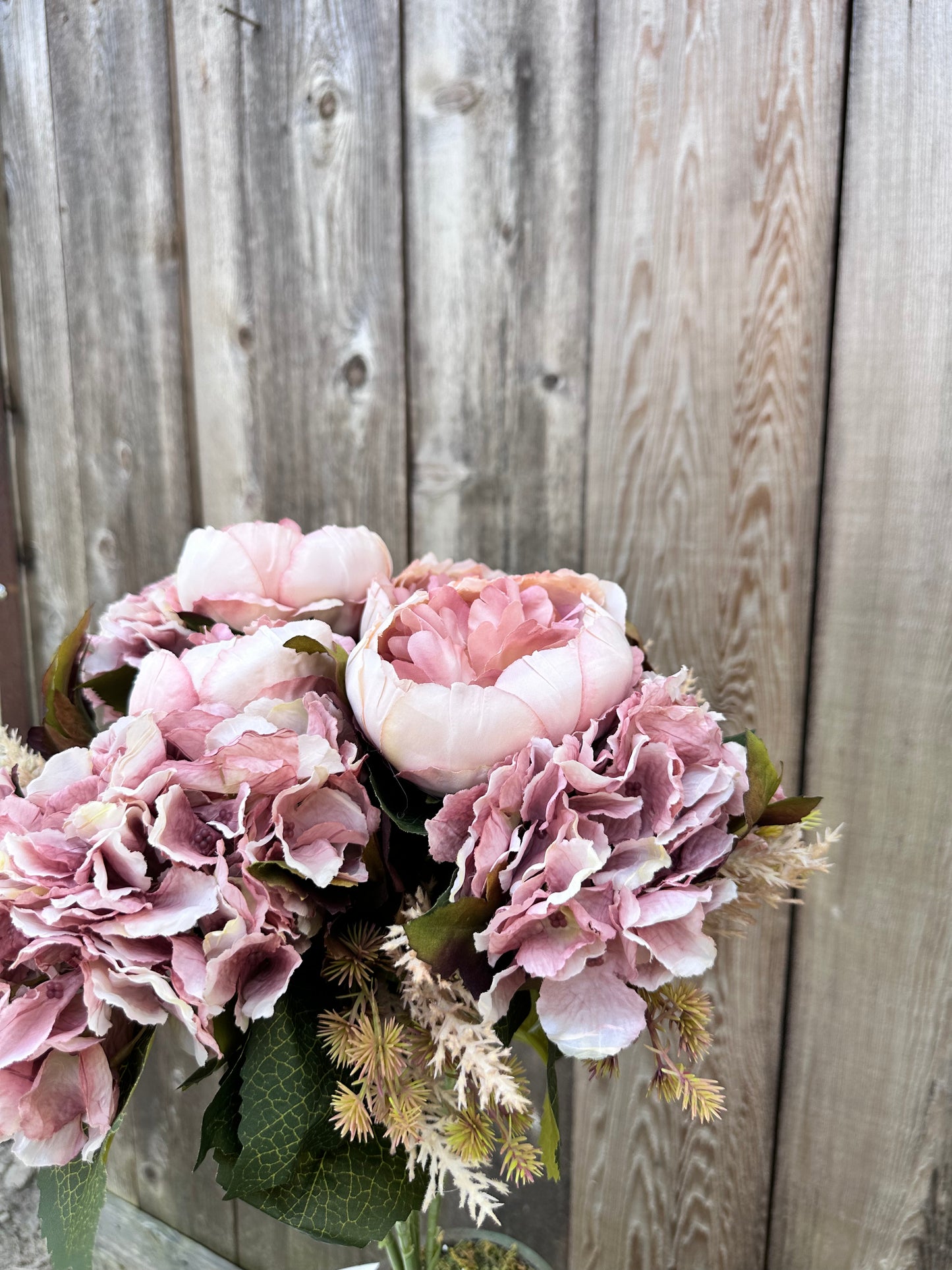 Peony Hydrangea Bush Taupe 20137-TAUPE