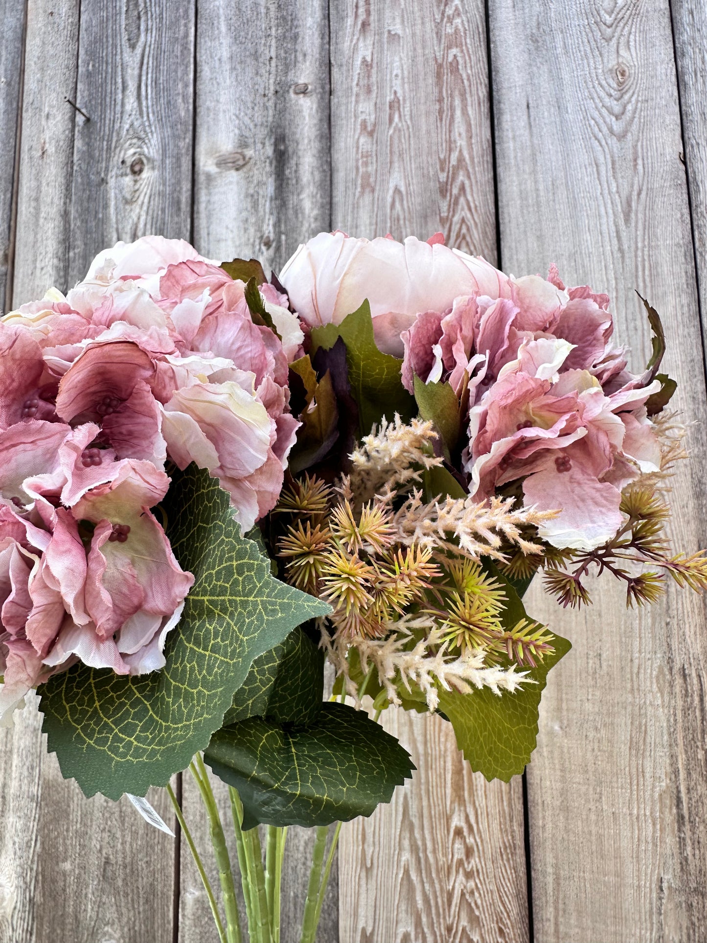 Peony Hydrangea Bush Taupe 20137-TAUPE