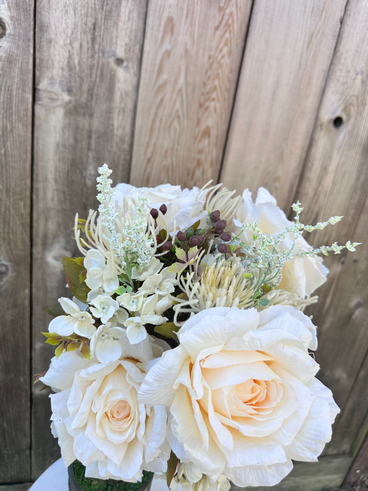 Peony/Daisy/Protea Bush Cream FB195135