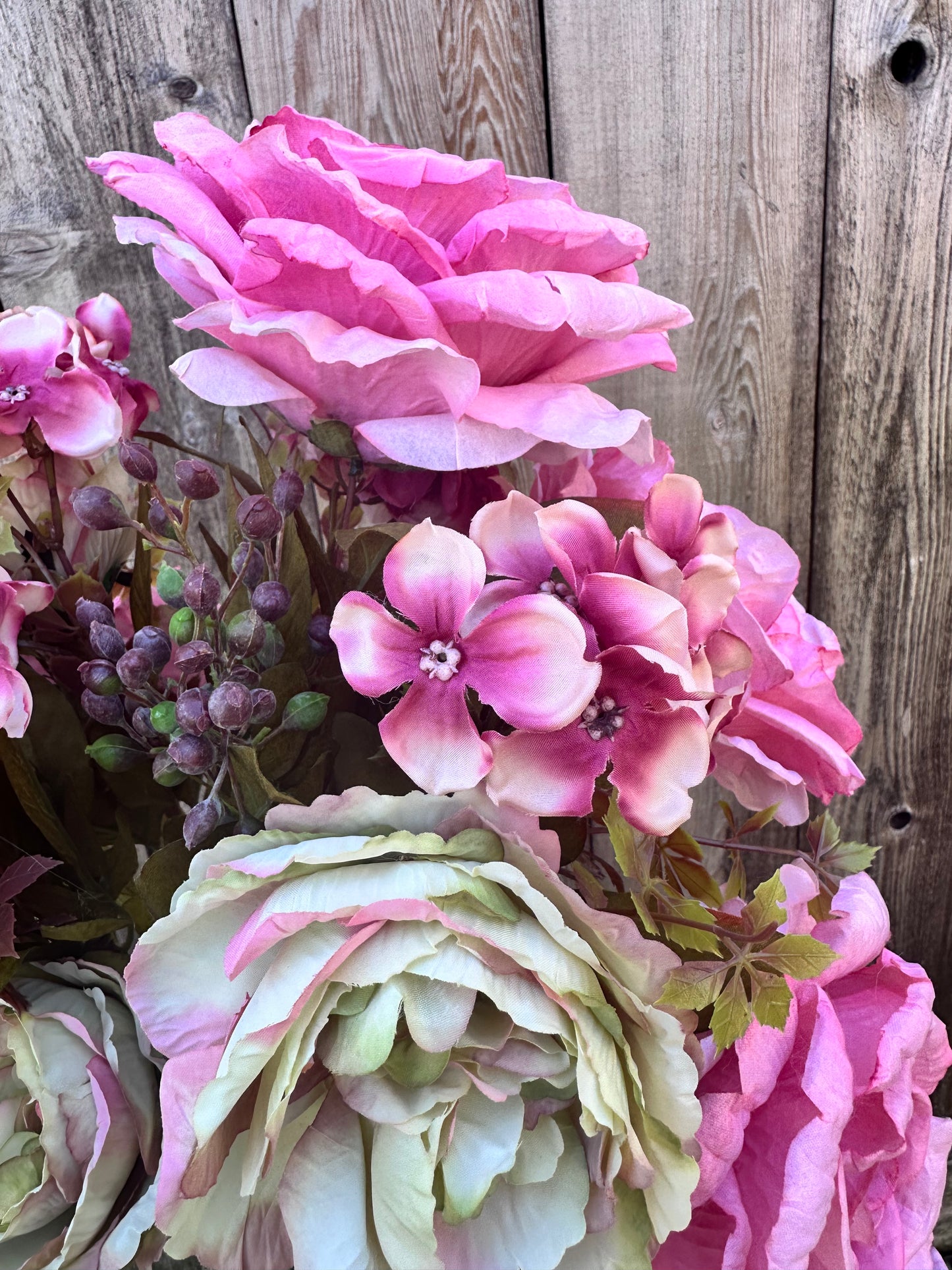 FABRIC ROSE/HYDRANGEA BUSH FB1934A6