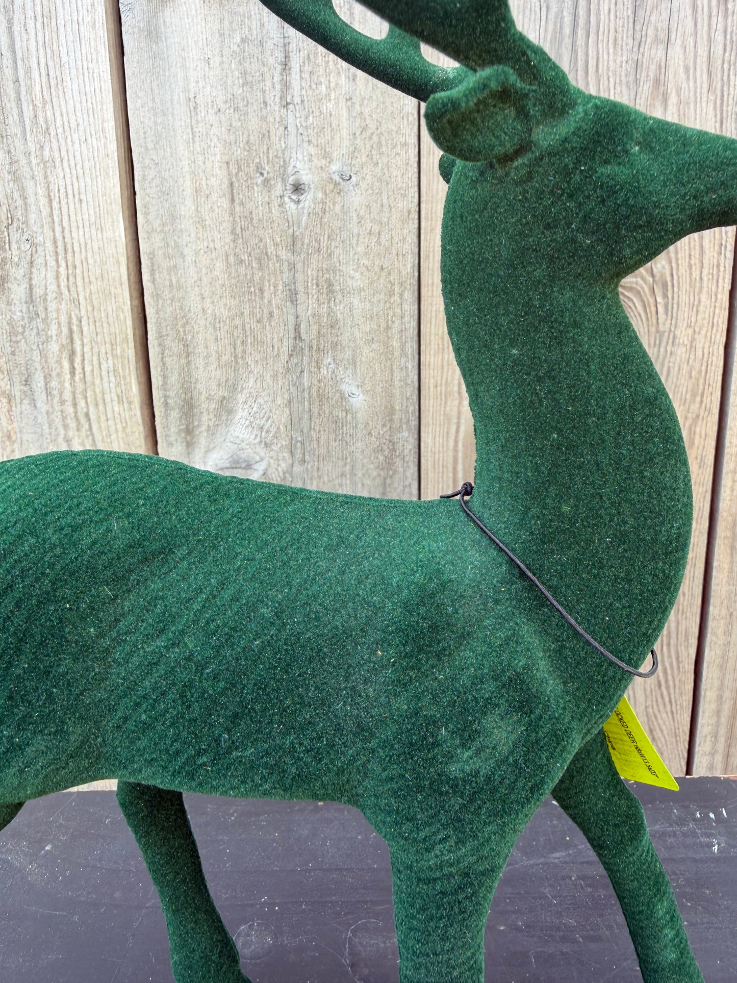 Decor Flocked Deer 86926GN