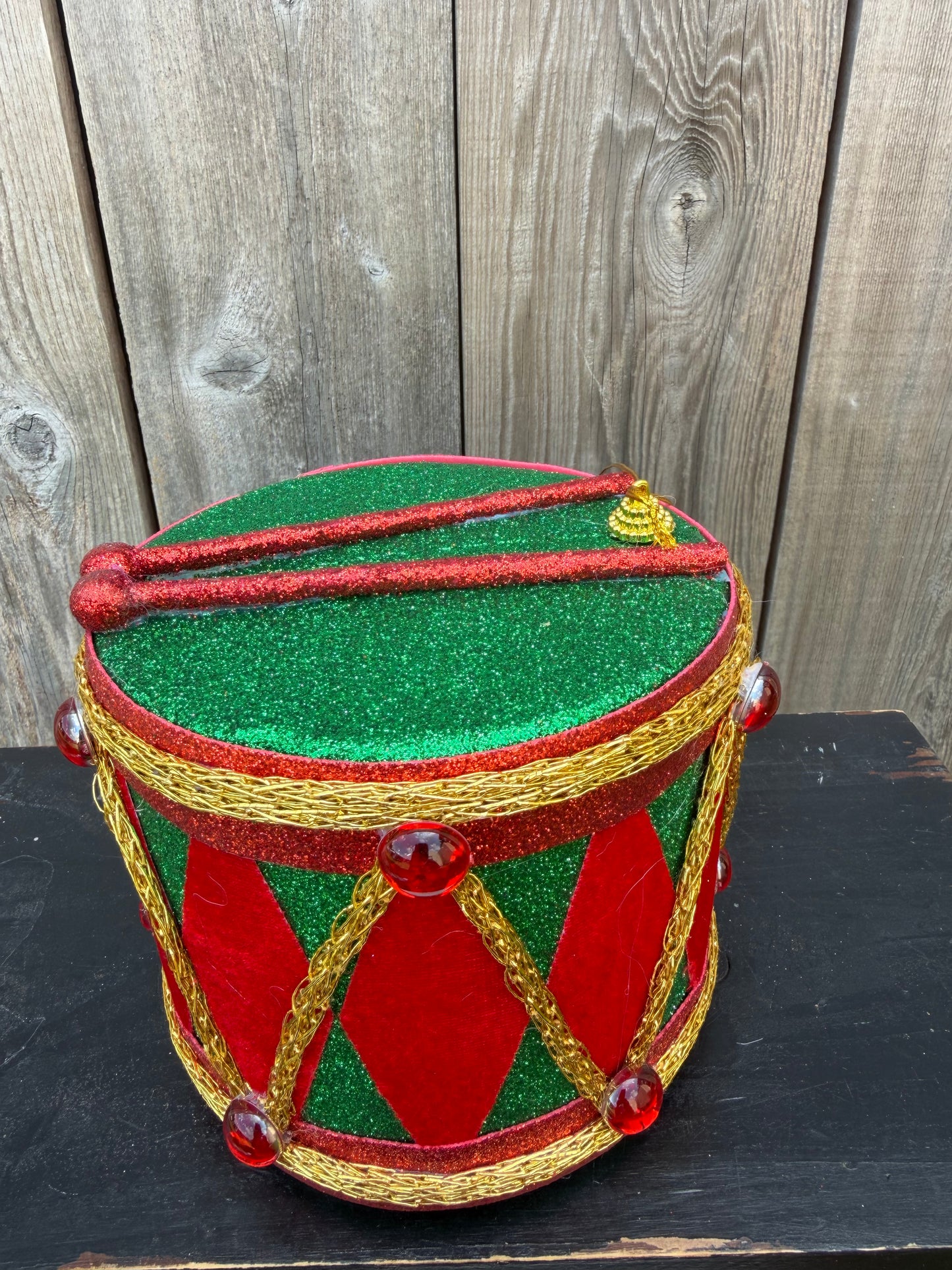 Orn Glitter Drum 85258RGG