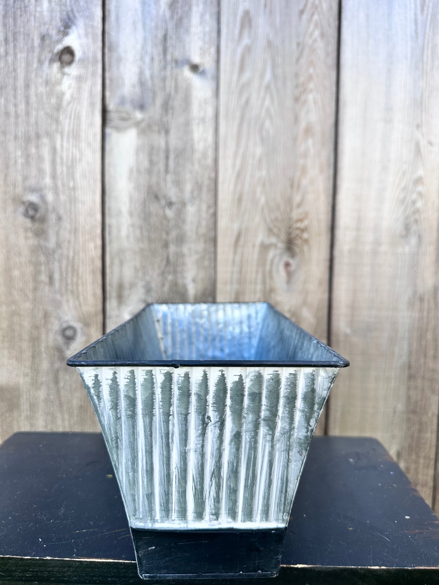 GALVANIZED METAL PLANTER SMALL 115WB-S