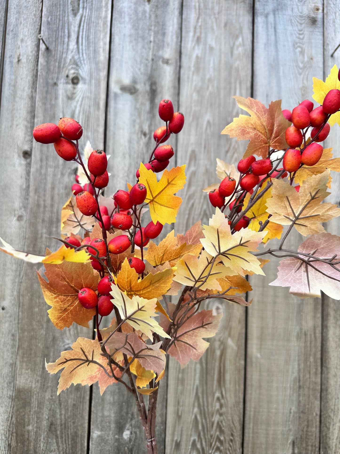 Fall Leaves Berry Spray 84155