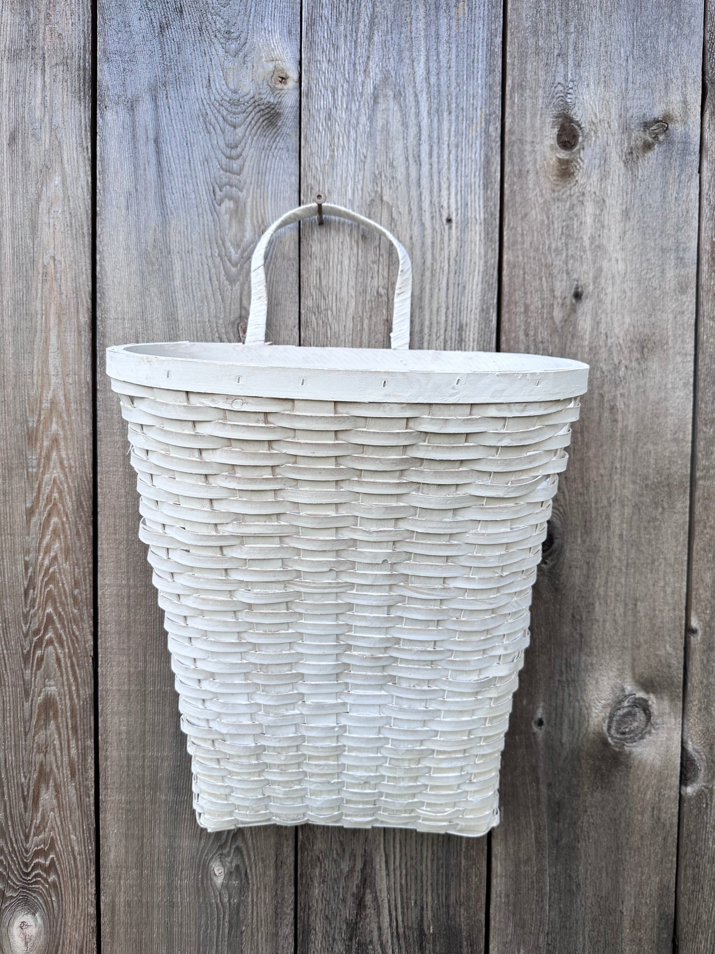 Woven Wall Pocket Bskt-WhiteWash M10505A