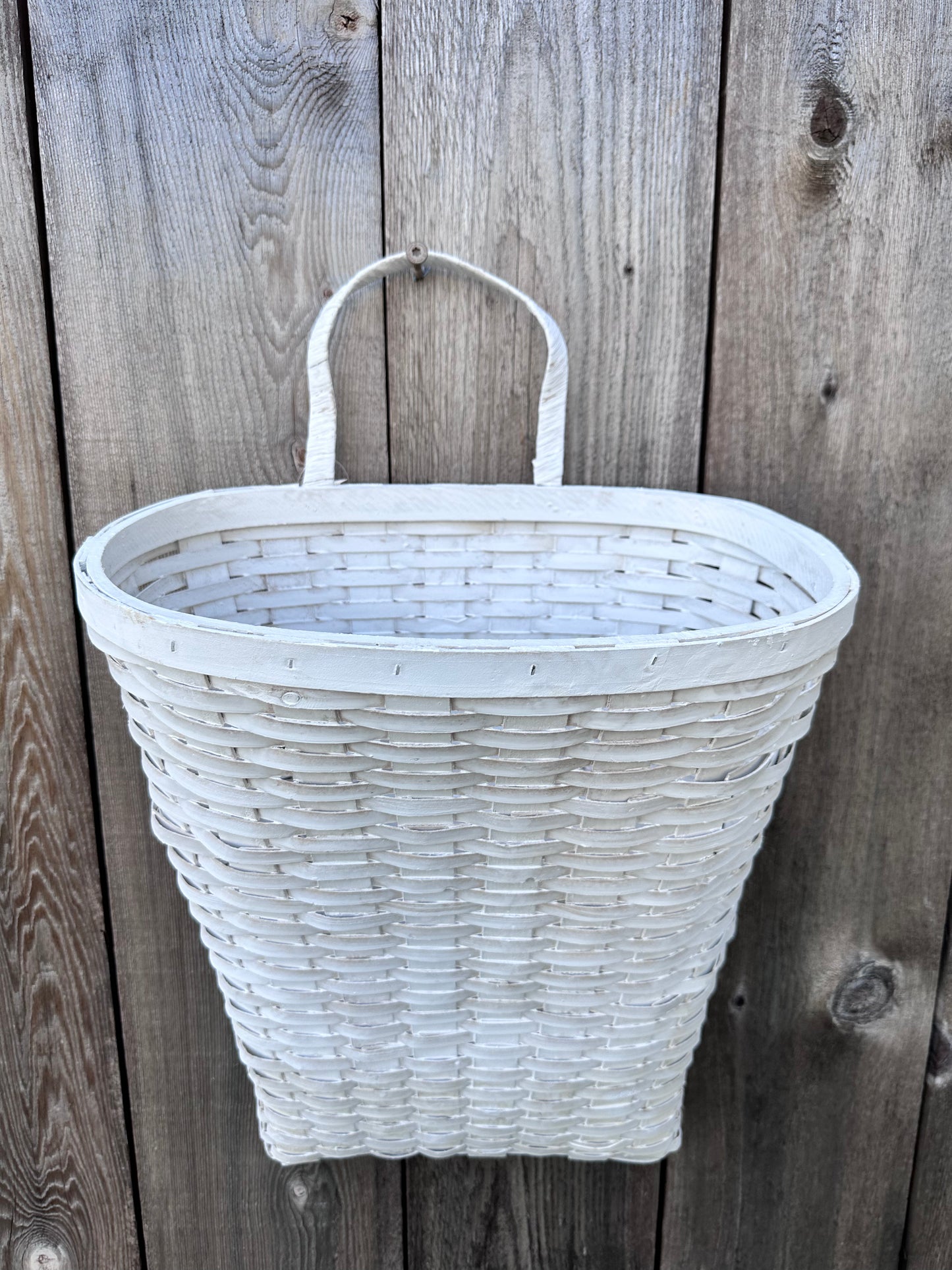 Woven Wall Pocket Bskt-WhiteWash M10505A