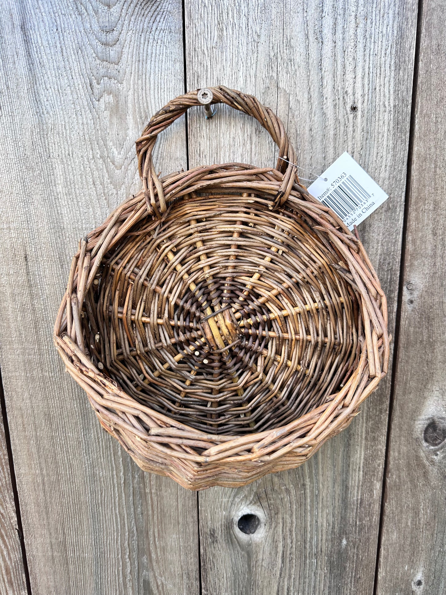 Half Ring Hanging Willow Basket 570363