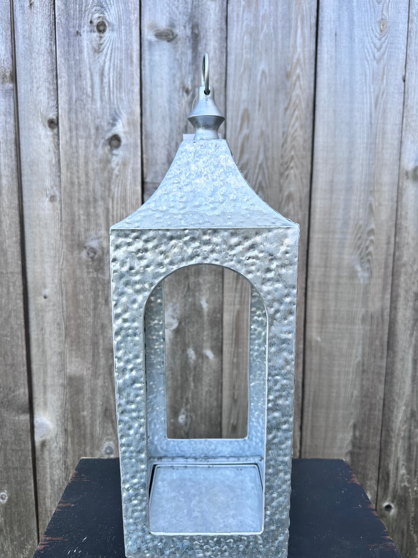 Hammered Silver Artisan Lantern 570600AB