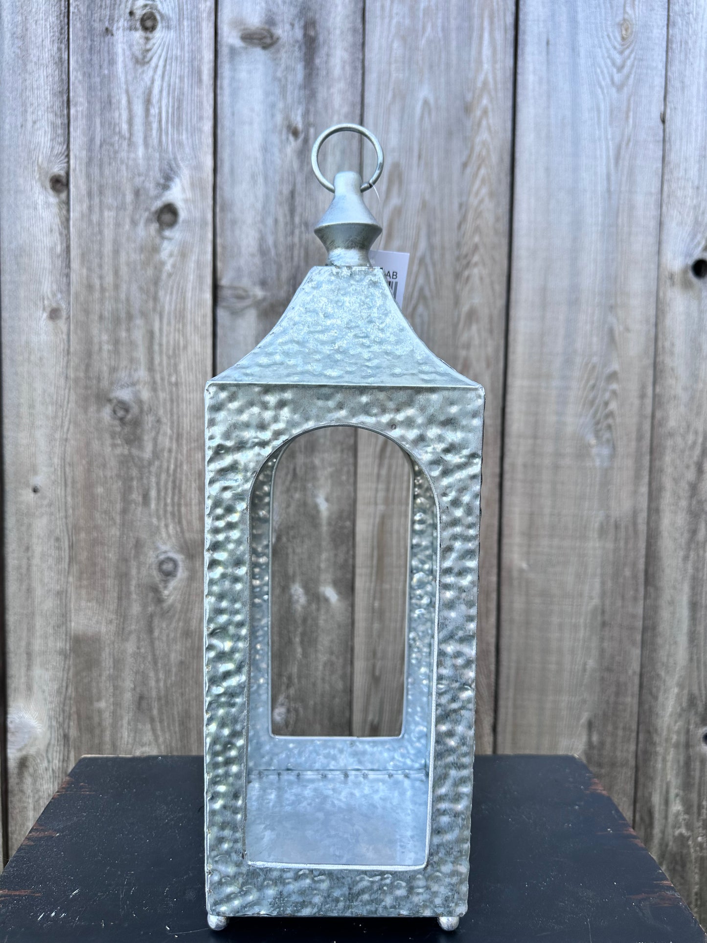 Hammered Silver Artisan Lantern 570600AB
