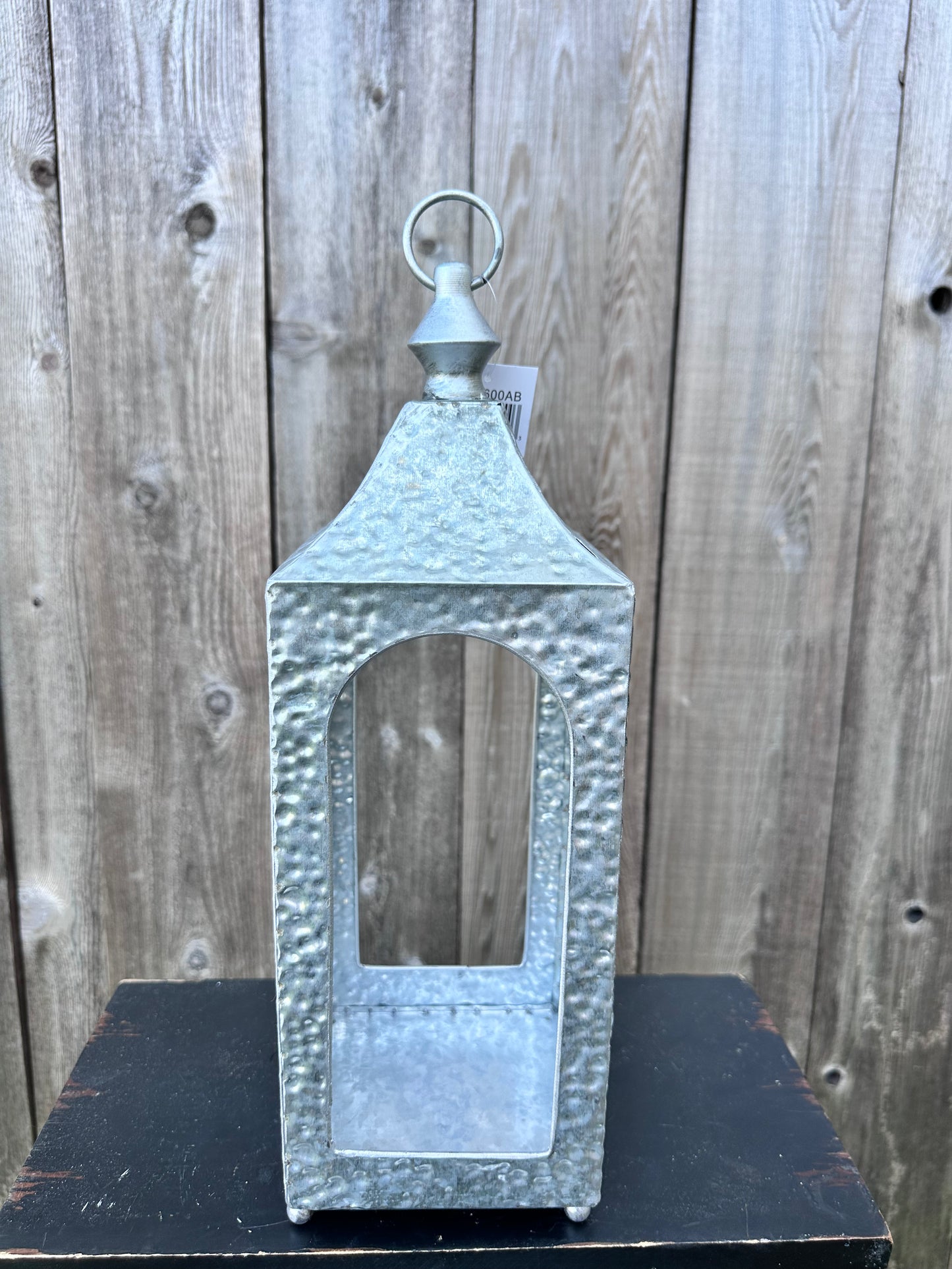 Hammered Silver Artisan Lantern 570600AB