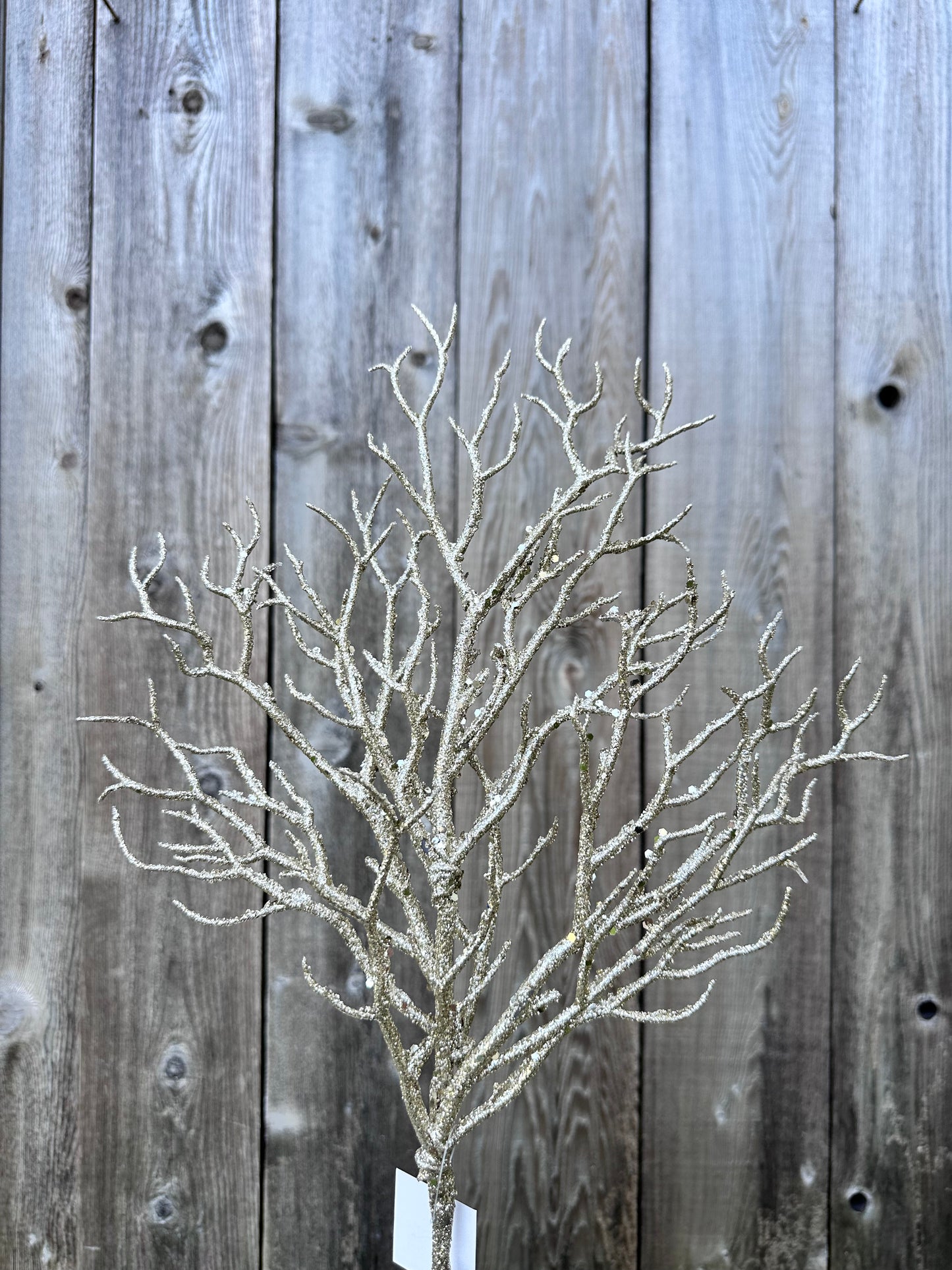 Spray-Champaign glittered twigs 31545