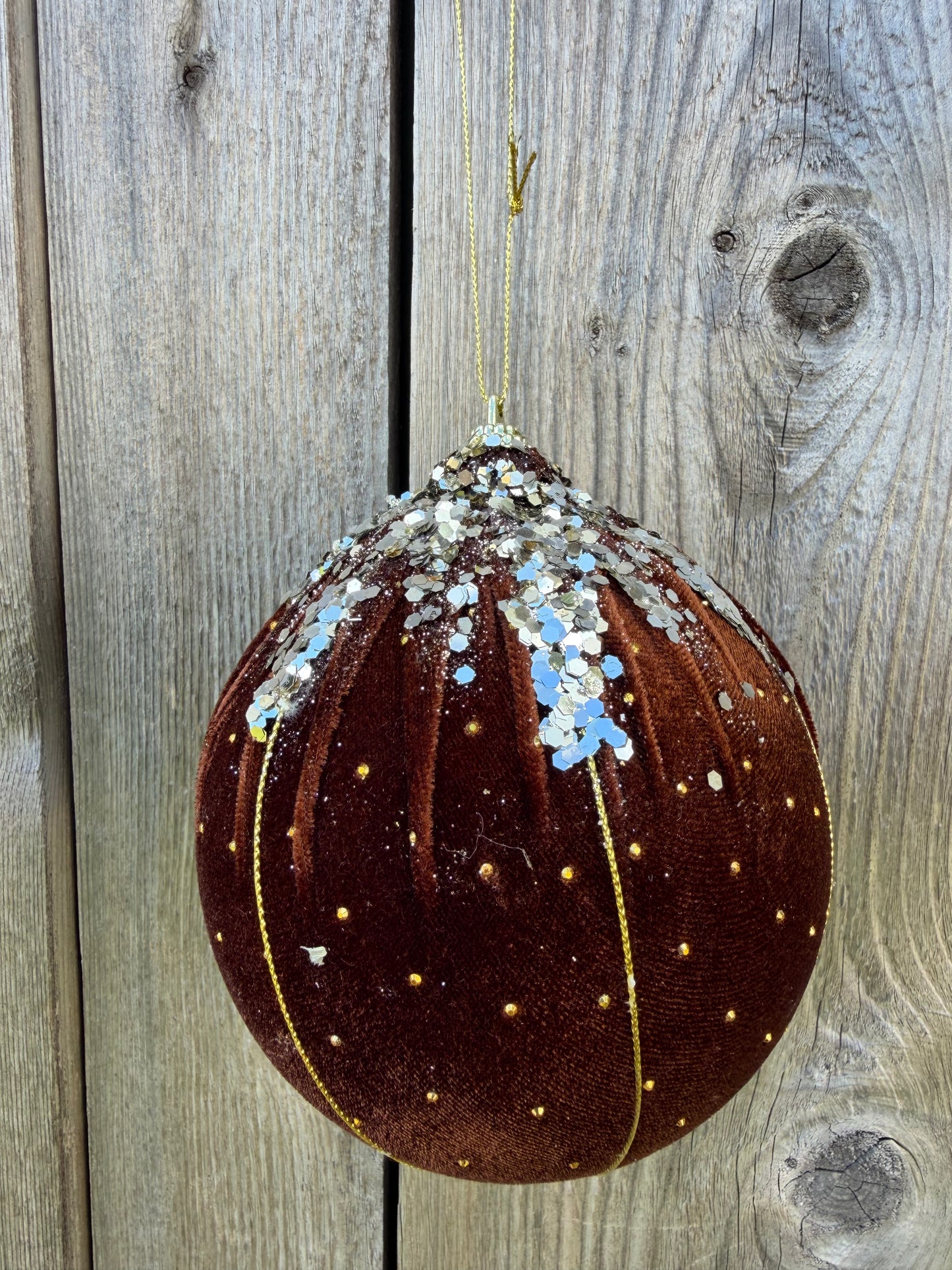 Orn Sequin Velvet Ball DIA5 86824BN