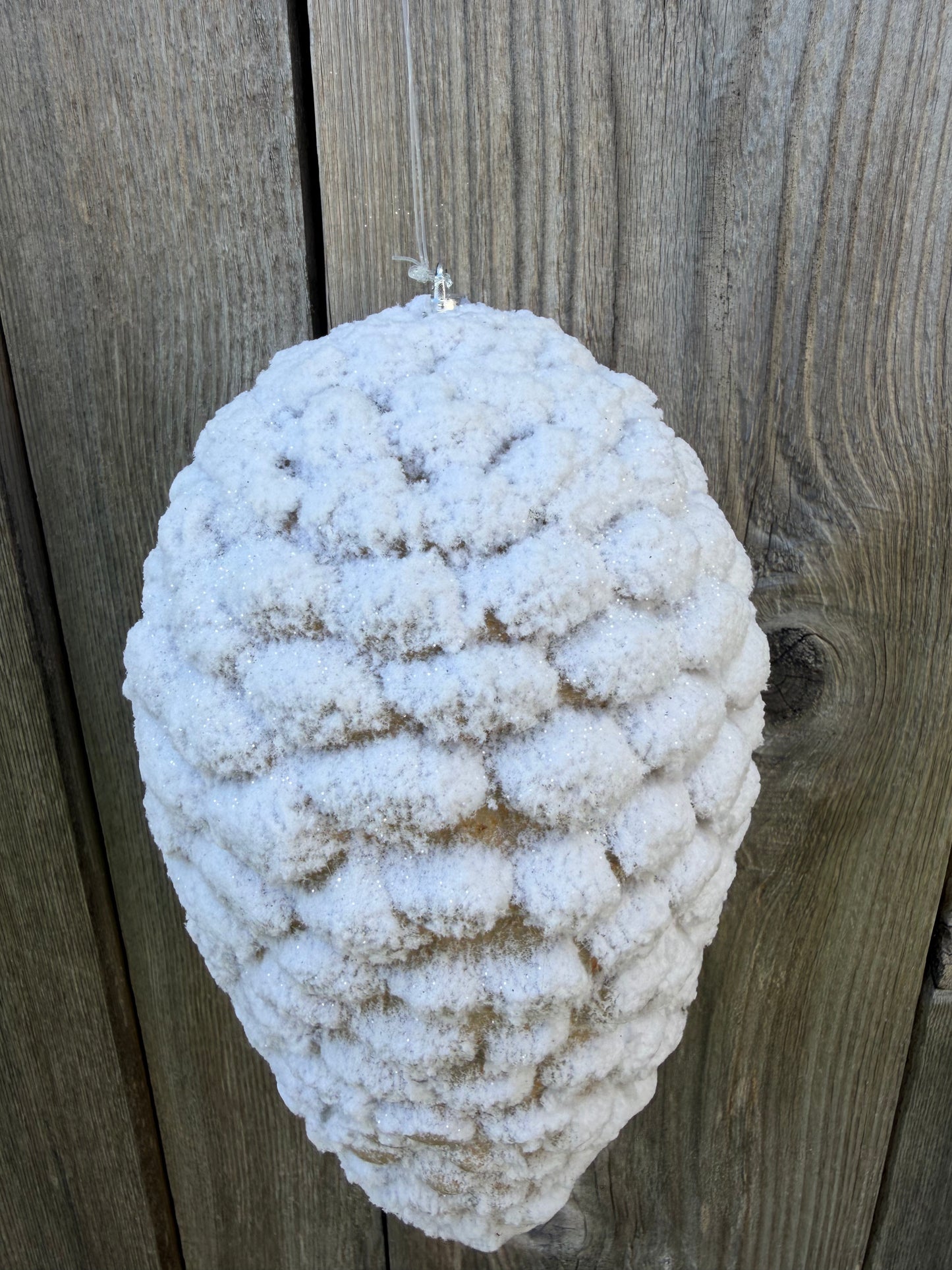 Orn Pinecone H10xDIA5 86013SNOW