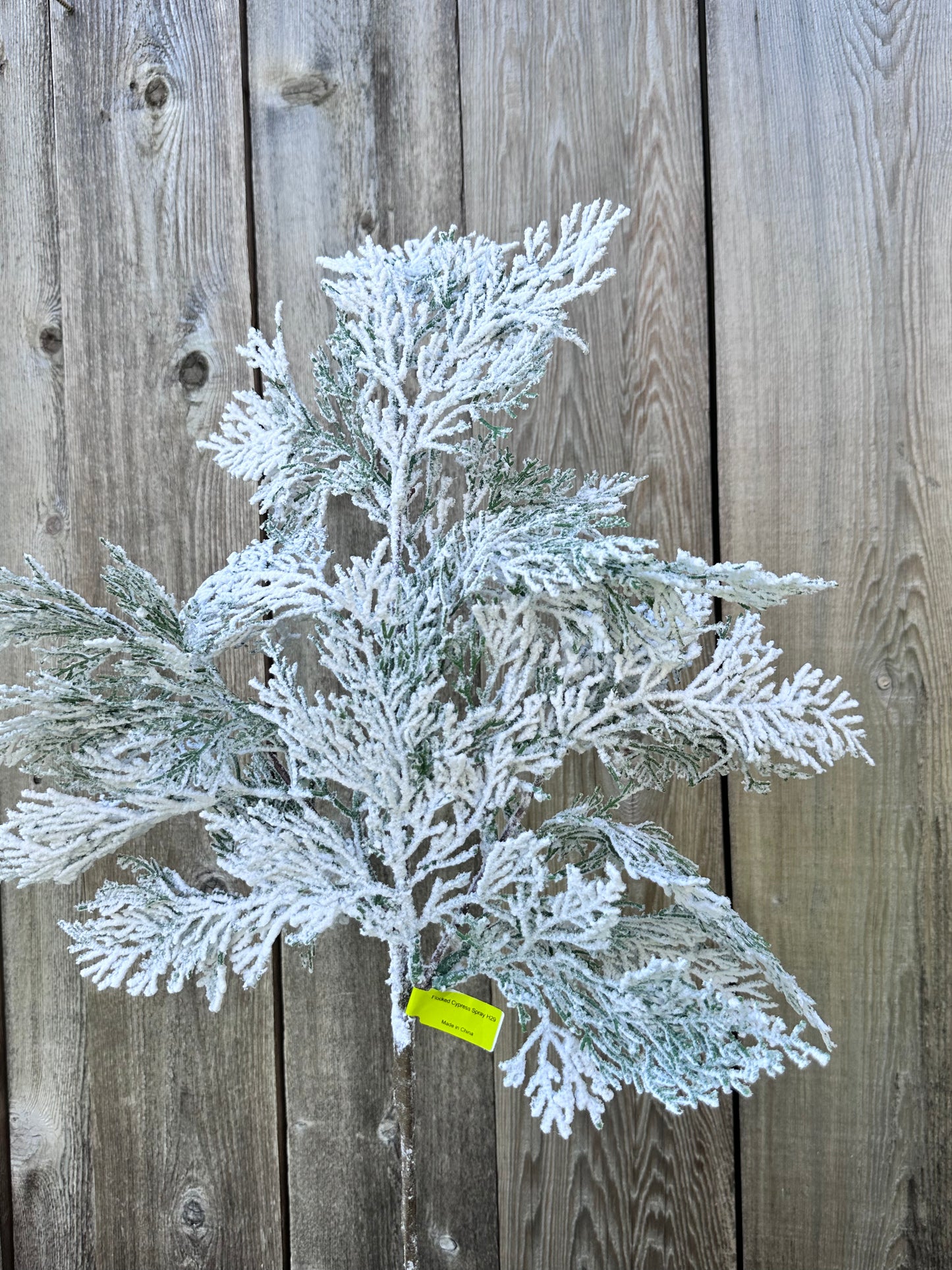 Flocked Cypress Spray 86018SNOW