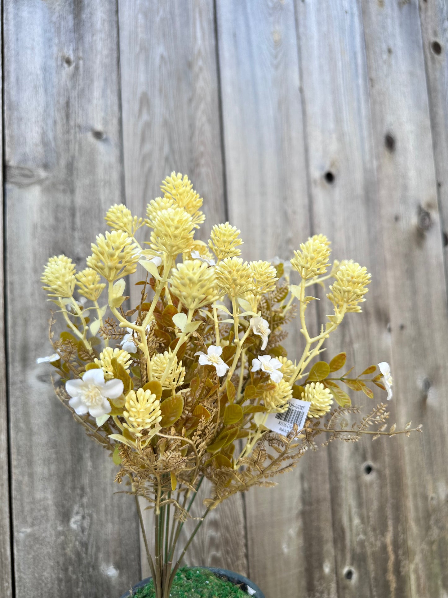 MIXED PLASTIC LEAF BALL 85336-IVORY