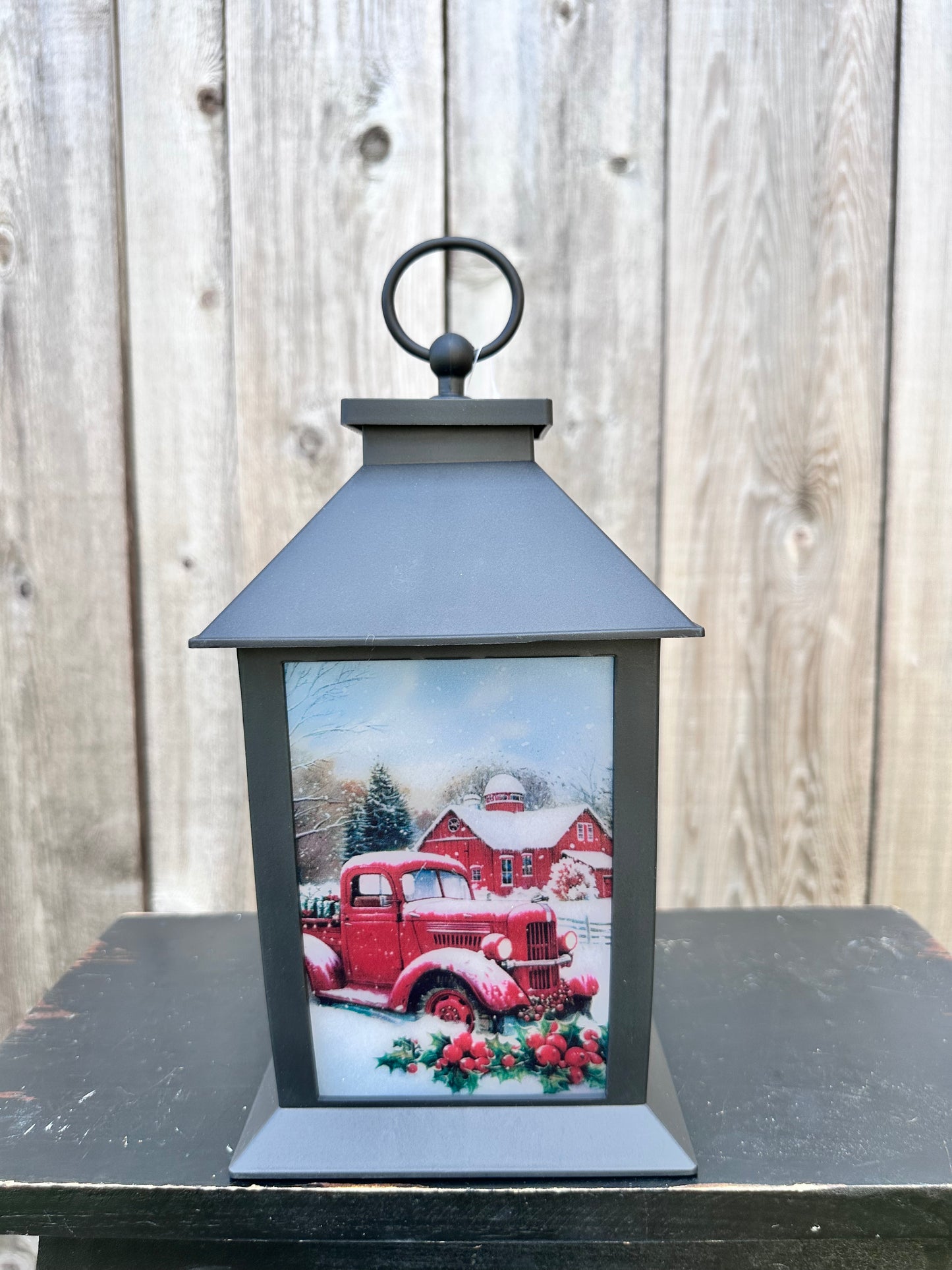 11" LIGHTED HOLIDAY FIREGLOW LANTERN 2800760