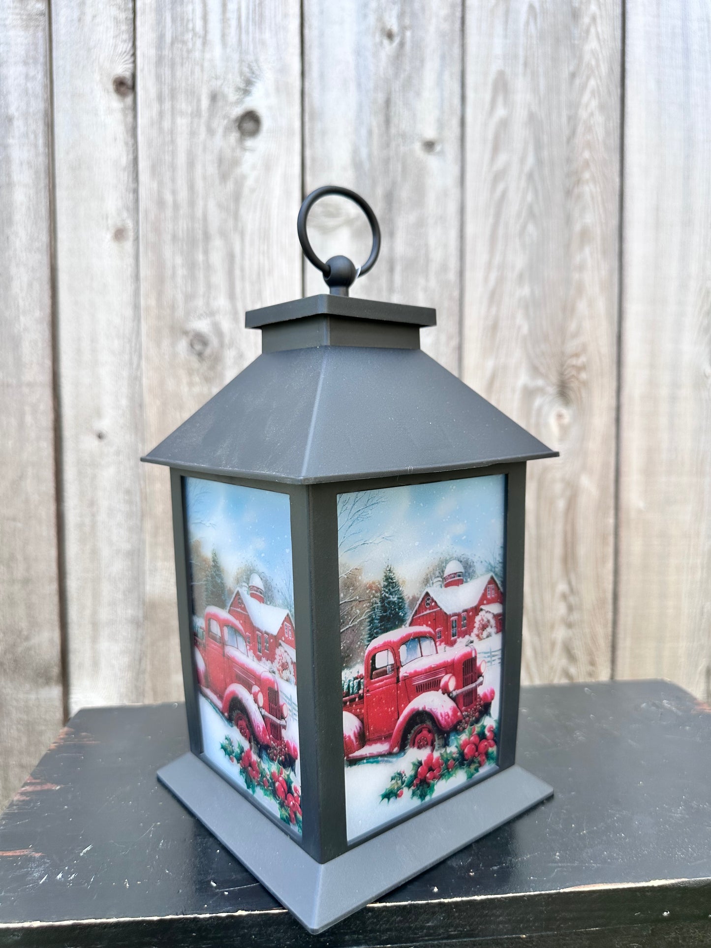 11" LIGHTED HOLIDAY FIREGLOW LANTERN 2800760