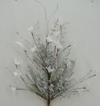 MIXED XMAS SPRAY 63526-SILVER
