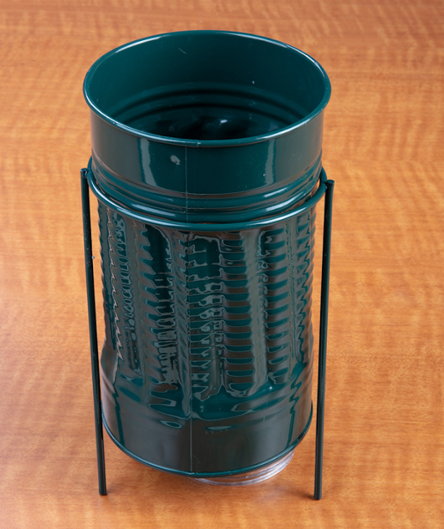 PLASTIC VASE W/METAL 7328-GREEN