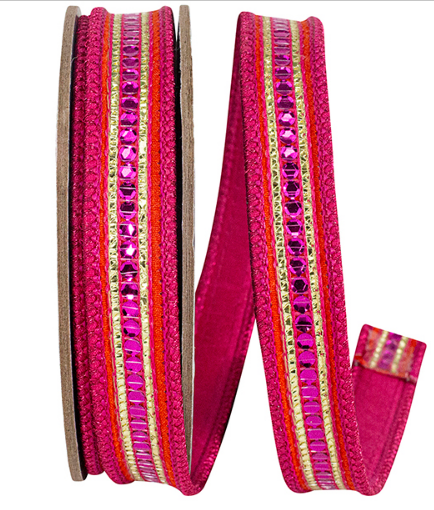 SEQUIN TRIMMING STRIPED EDGE DUPIONI DELUXE 94511W