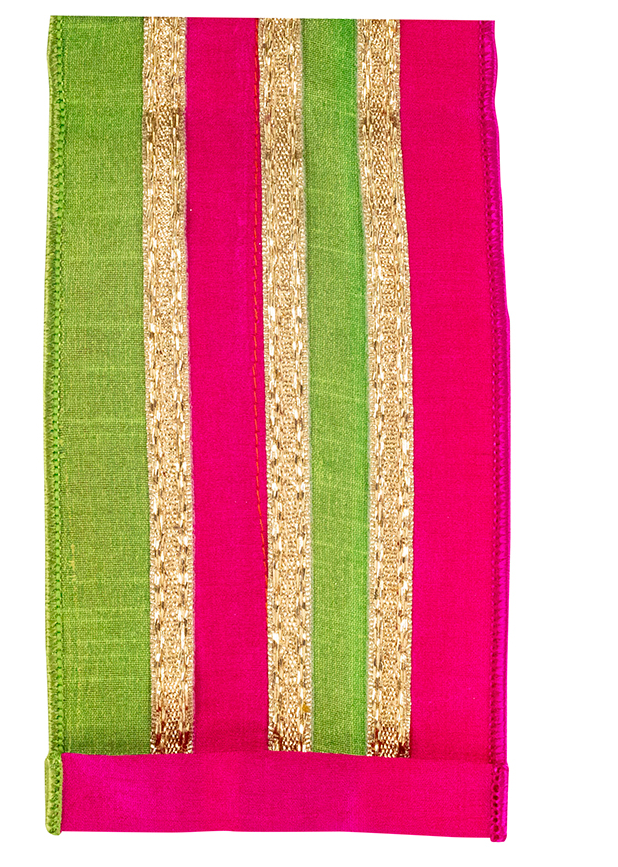Stripe Trimming Overlay Dupioni Deluxe Wired Edge Ribbon, 94509W-188-10D