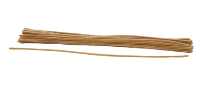 20"L x 6mm Chenille Stems Burlap MA200231
