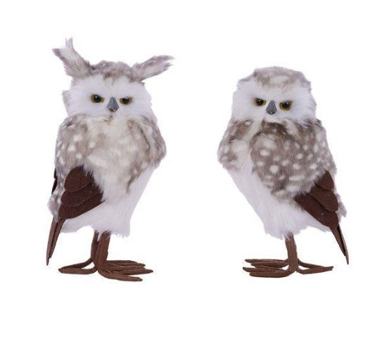 FAUX FUR OWL GREY/WHITE MB543133