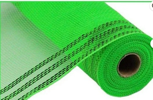 Border Stripe Metallic Mesh Ribbon: RY850268