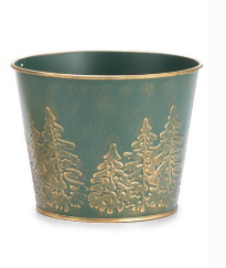 POT COVER 6" EMBOSSED TREES 9750422