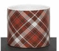 POT 5.25"X4.75" PLAID R1306